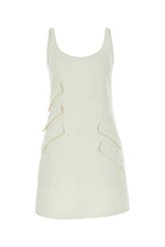 White polyester blend mini dress 1