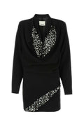 Black crepe Lazeli mini dress 1
