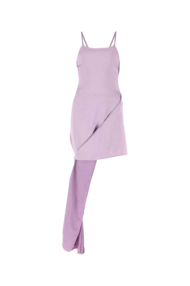 Lilac satin dress 1