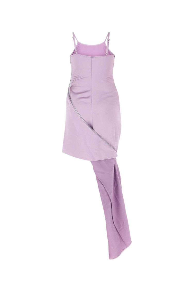 Lilac satin dress 2