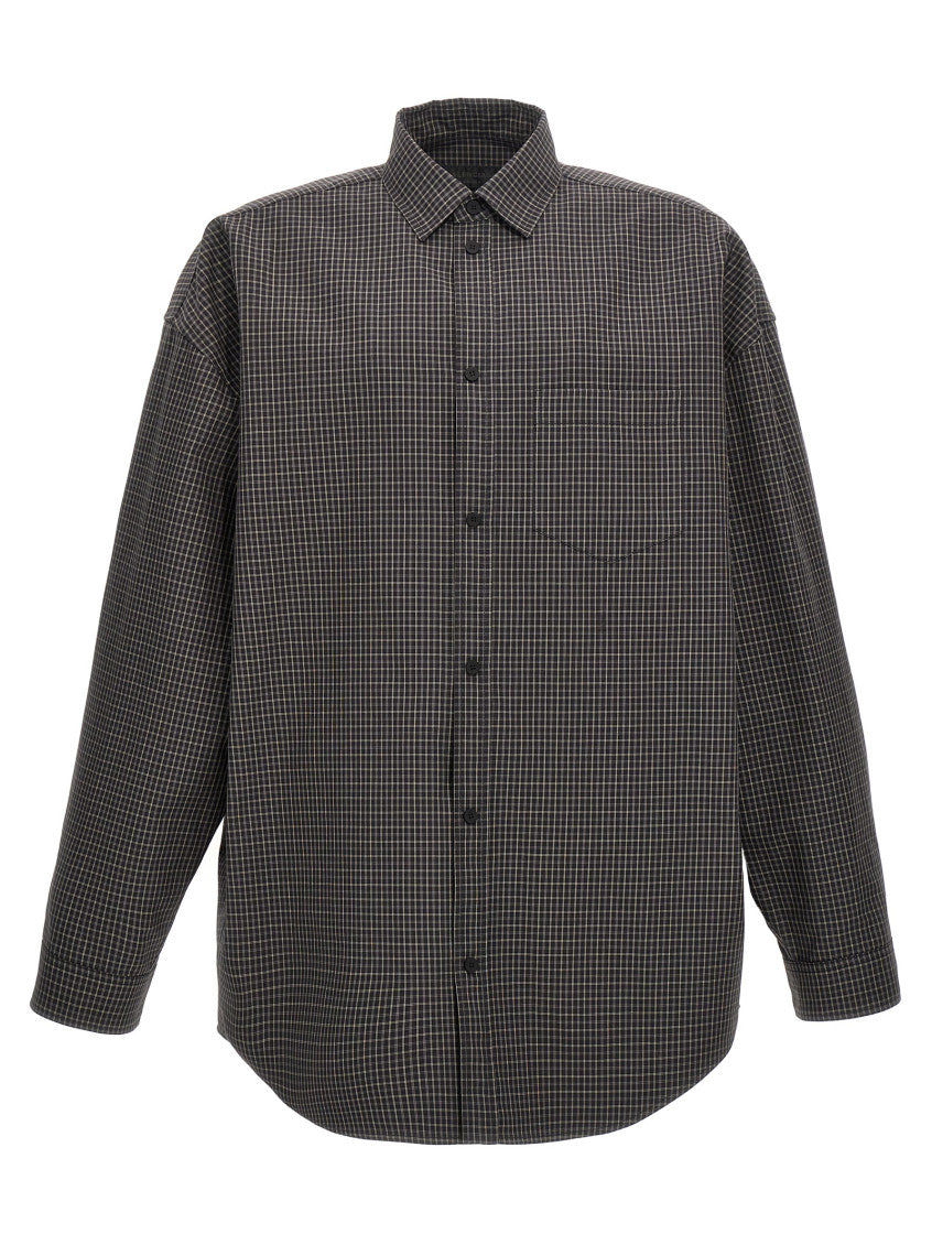 Black Check Print Shirt 1