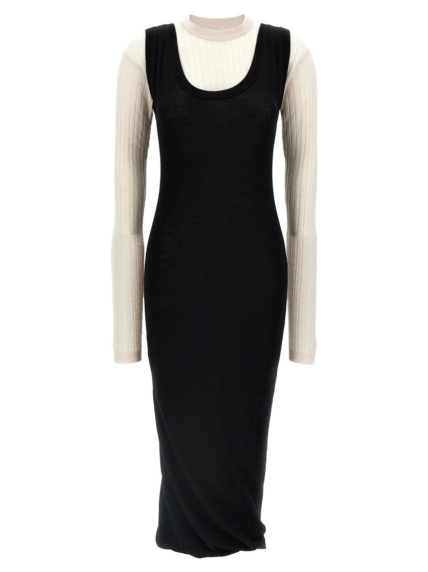 BlackWhite Multi-layered dress 1