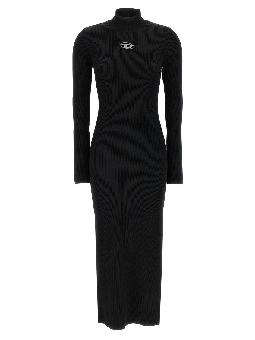 Black M-ZARY LONG DRESS RIB 1