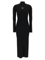 Black M-ZARY LONG DRESS RIB 1