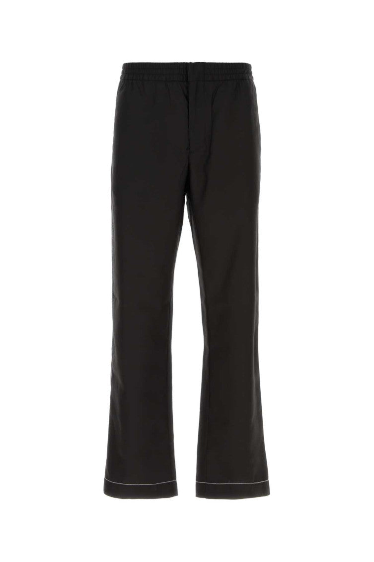 Black silk pyjama pant 1