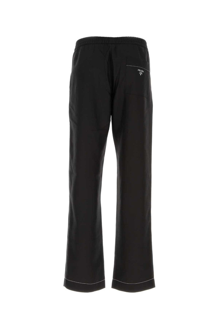 Black silk pyjama pant 2