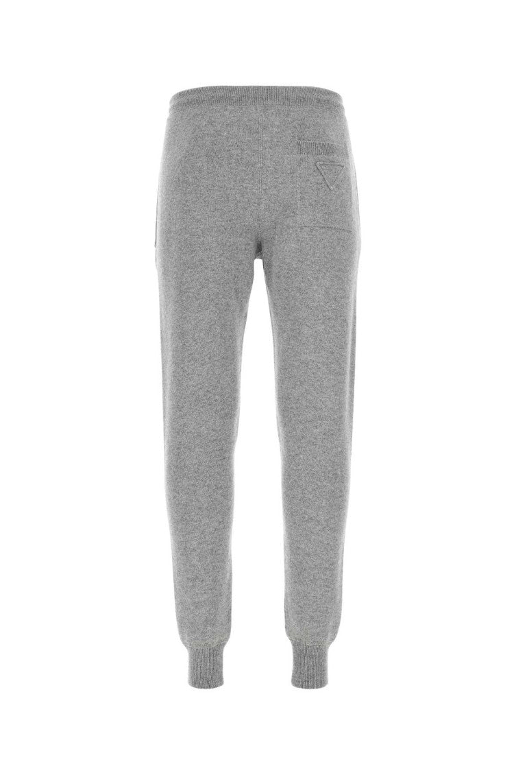 Melange Grey Stretch Cashmere Joggers 2