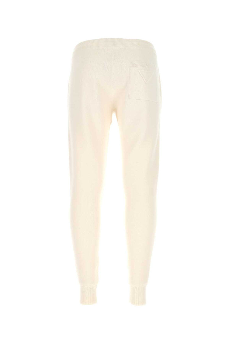 Ivory stretch cashmere blend joggers 2