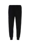 Black cotton blend joggers  1