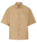 Beige leather shirt 1