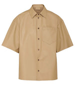Beige leather shirt 1