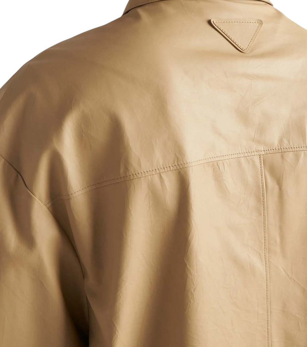 Beige leather shirt 4