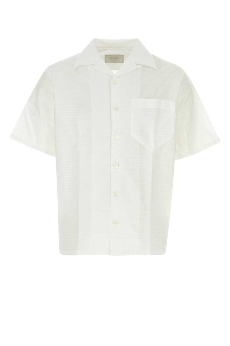 White Embroidered Poplin Shirt 1