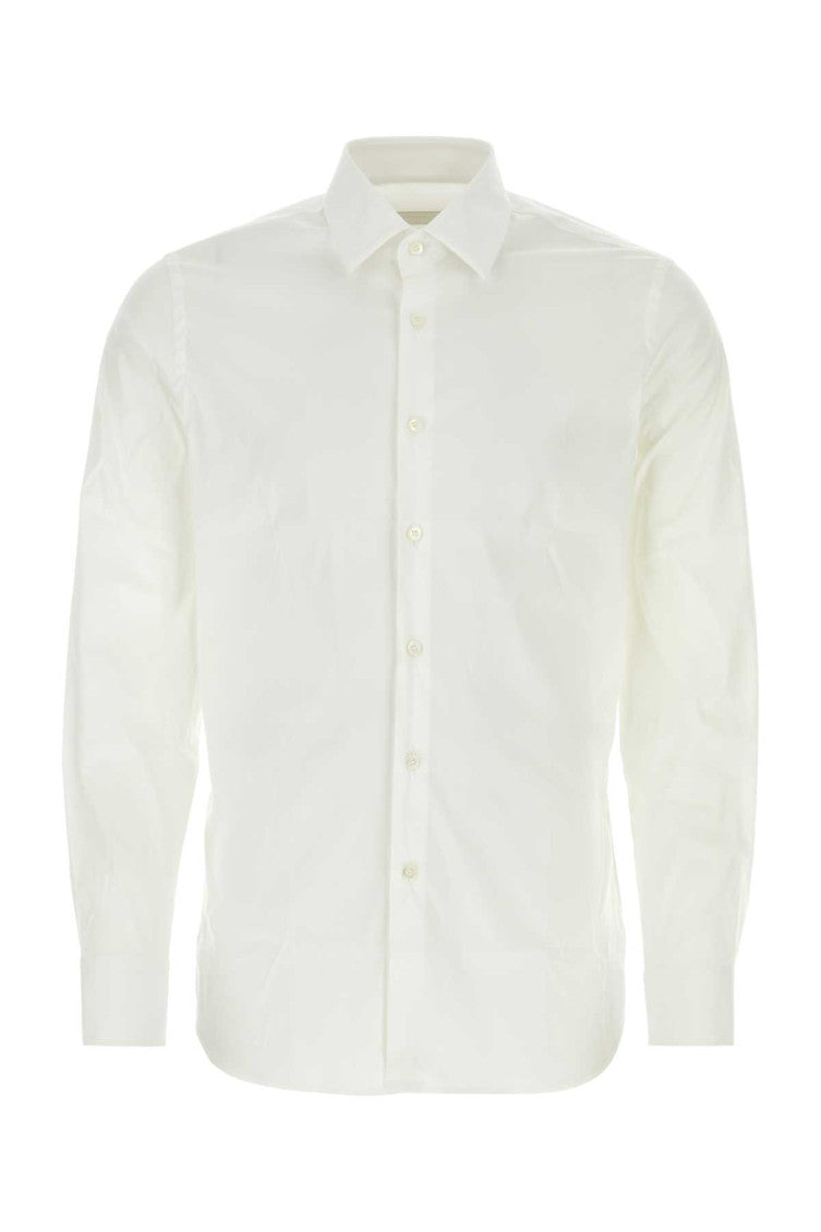 White stretch poplin shirt  1