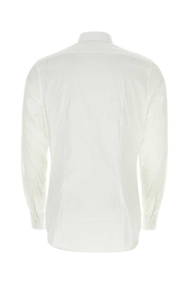 White stretch poplin shirt  2