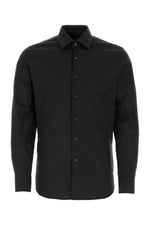 Black stretch poplin shirt  1