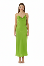 Green Cowl Neck Mini Dress 1