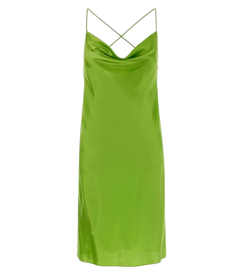 Green Cowl Neck Mini Dress 3