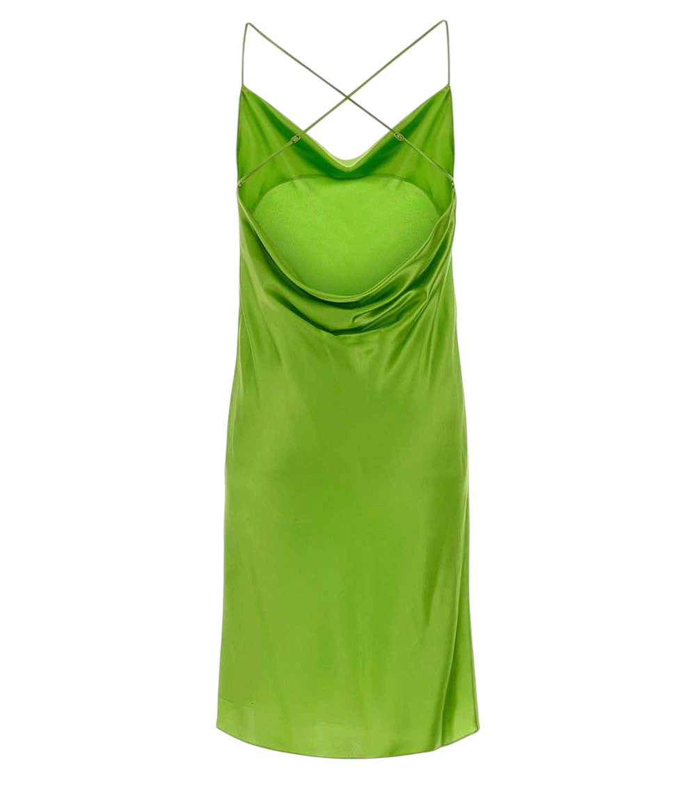 Green Cowl Neck Mini Dress 4