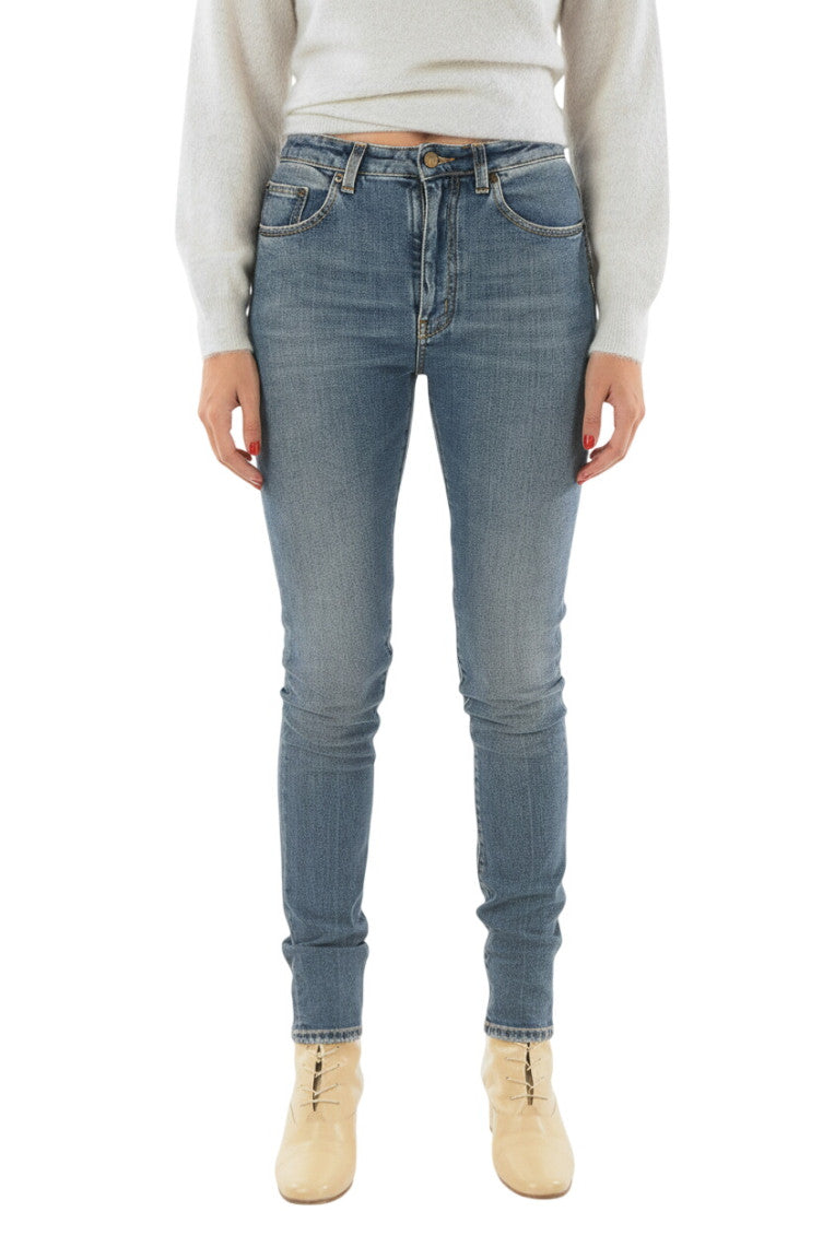 Blue Mid Rise Jeans 1