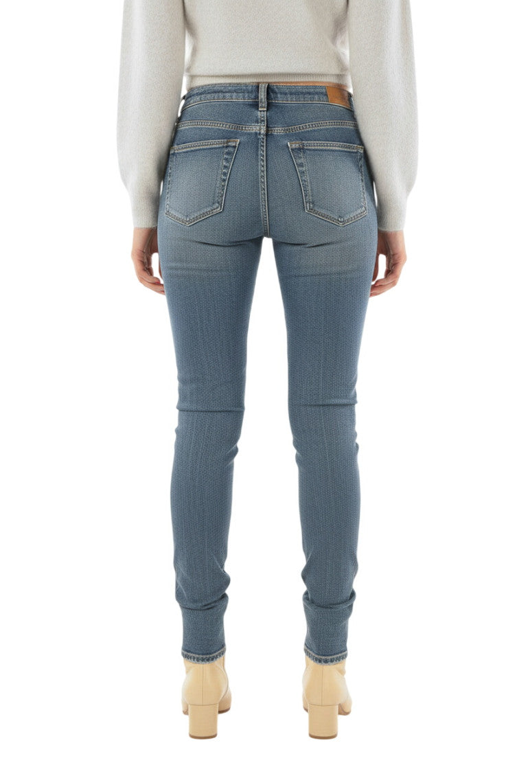 Blue Mid Rise Jeans 2