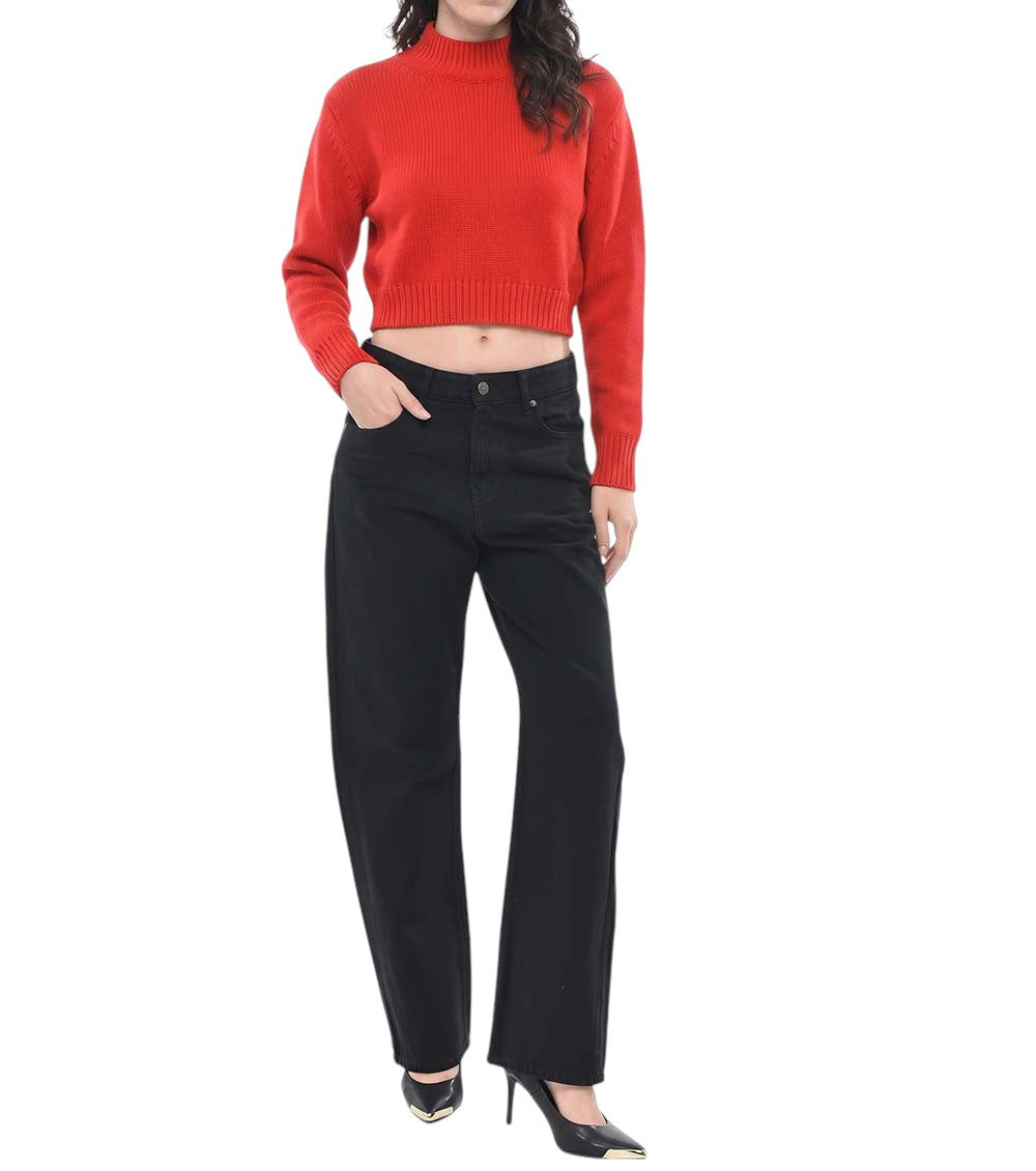 Black Mid Rise Jeans 4