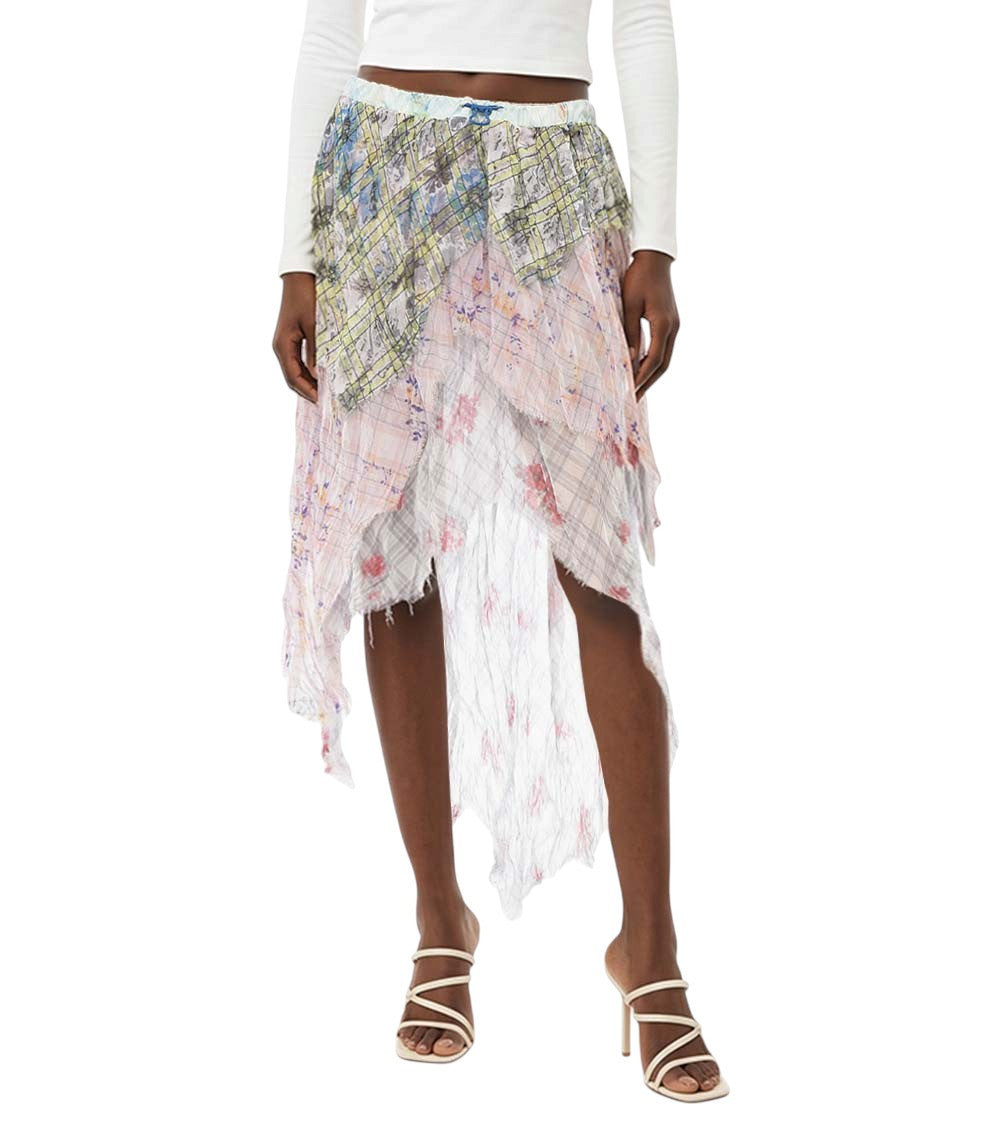 Multicolor Calf Length Skirt 1