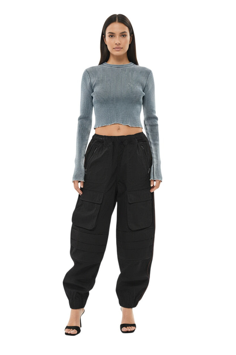 Black Loose Cargos Pants 1