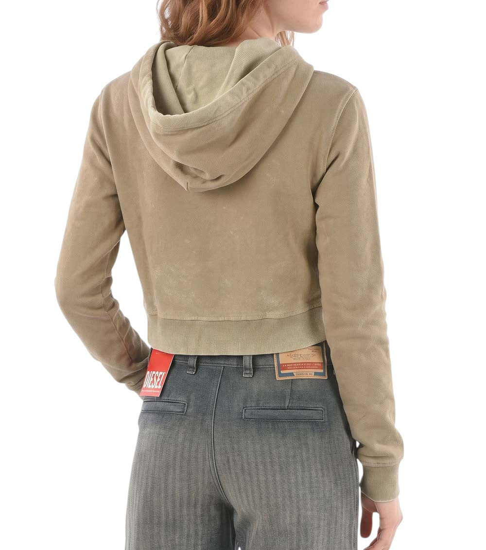 Beige Logo Hood Sweatshirt 2