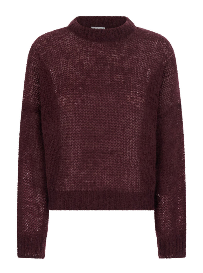 Maroon Mock Collar Sweater 1