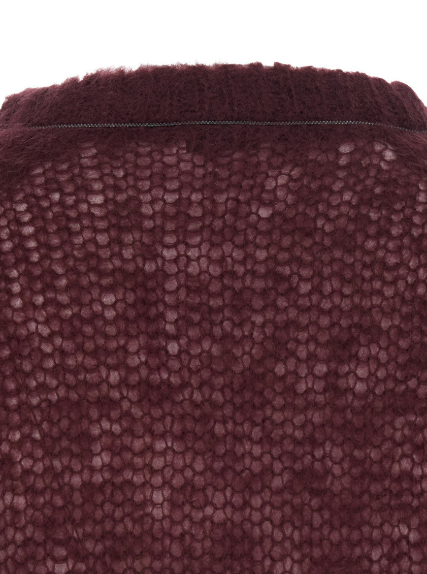 Maroon Mock Collar Sweater 3