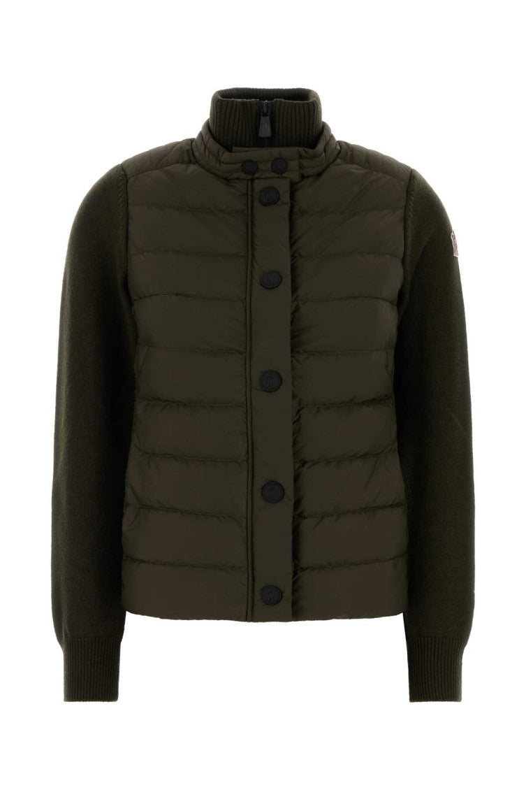 Dark Green Mock Collar Jacket 1