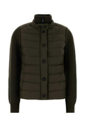 Dark Green Mock Collar Jacket 1