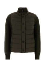 Dark Green Mock Collar Jacket 1