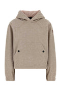 Beige Solid Hood Sweater 1
