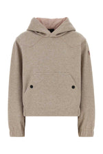 Beige Solid Hood Sweater 1