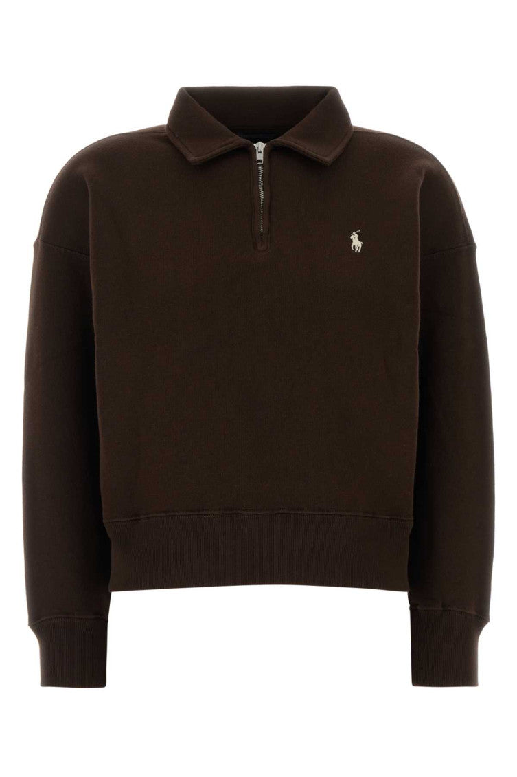Brown Shirt Collar Sweater 1