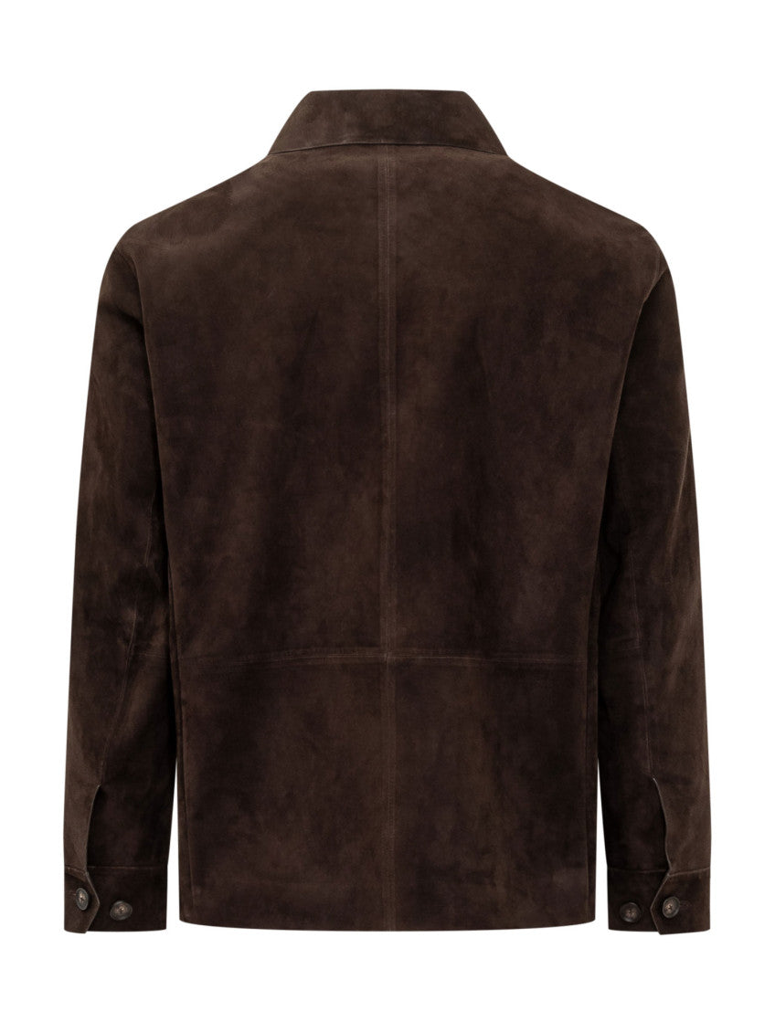 Dark Brown Button-Up Jacket 2