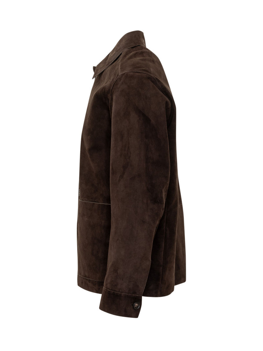 Dark Brown Button-Up Jacket 3