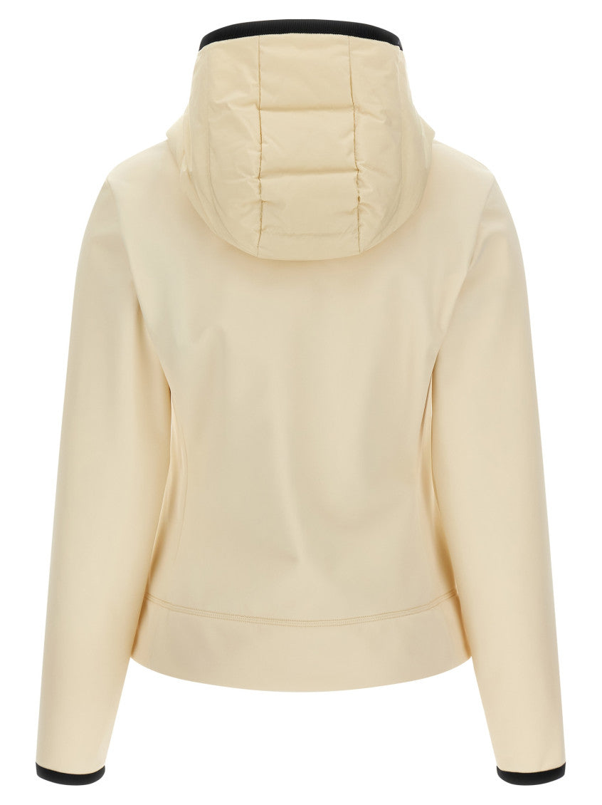 Beige Solid Hood Sweater 2