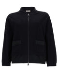 Dark Blue Mock Collar Cardigan 1