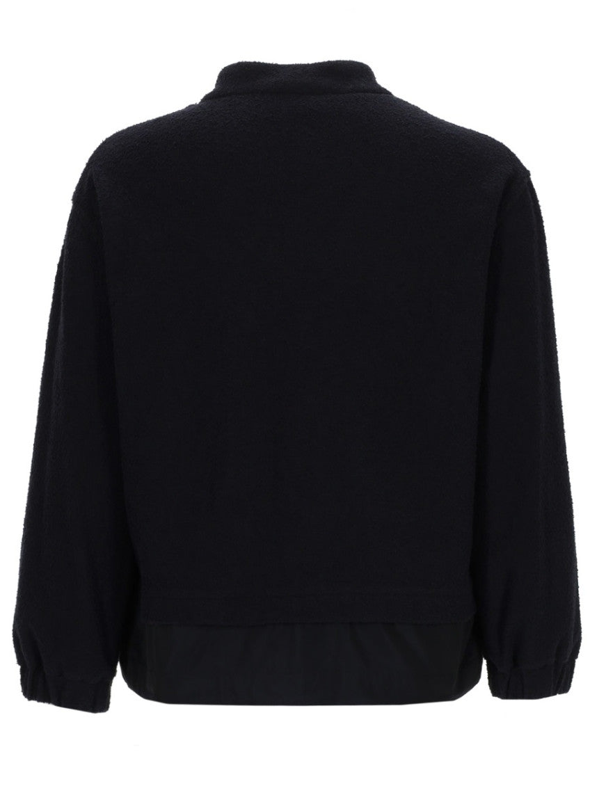 Dark Blue Mock Collar Cardigan 2
