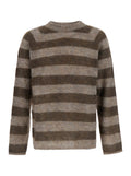 Beige Striped Knitted Sweater 1
