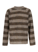 Beige Striped Knitted Sweater 1