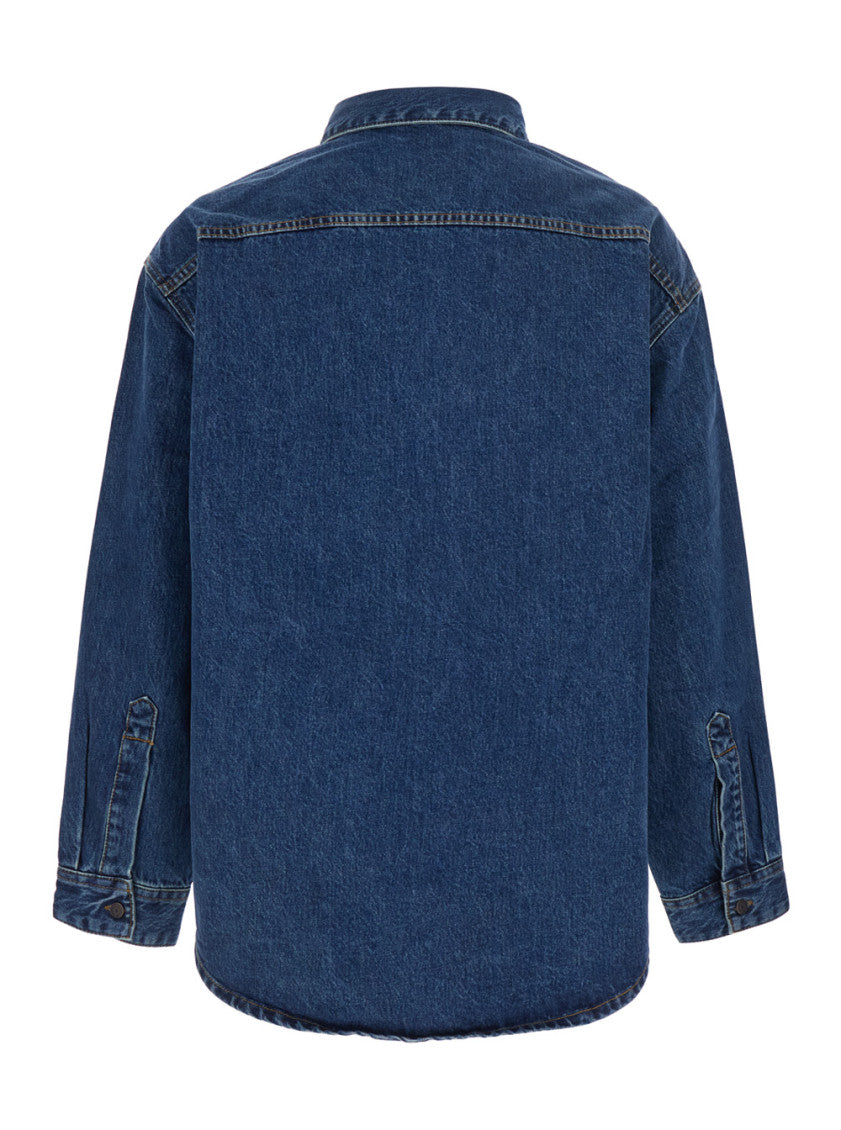 Blue Oversized Logo Shirt 2