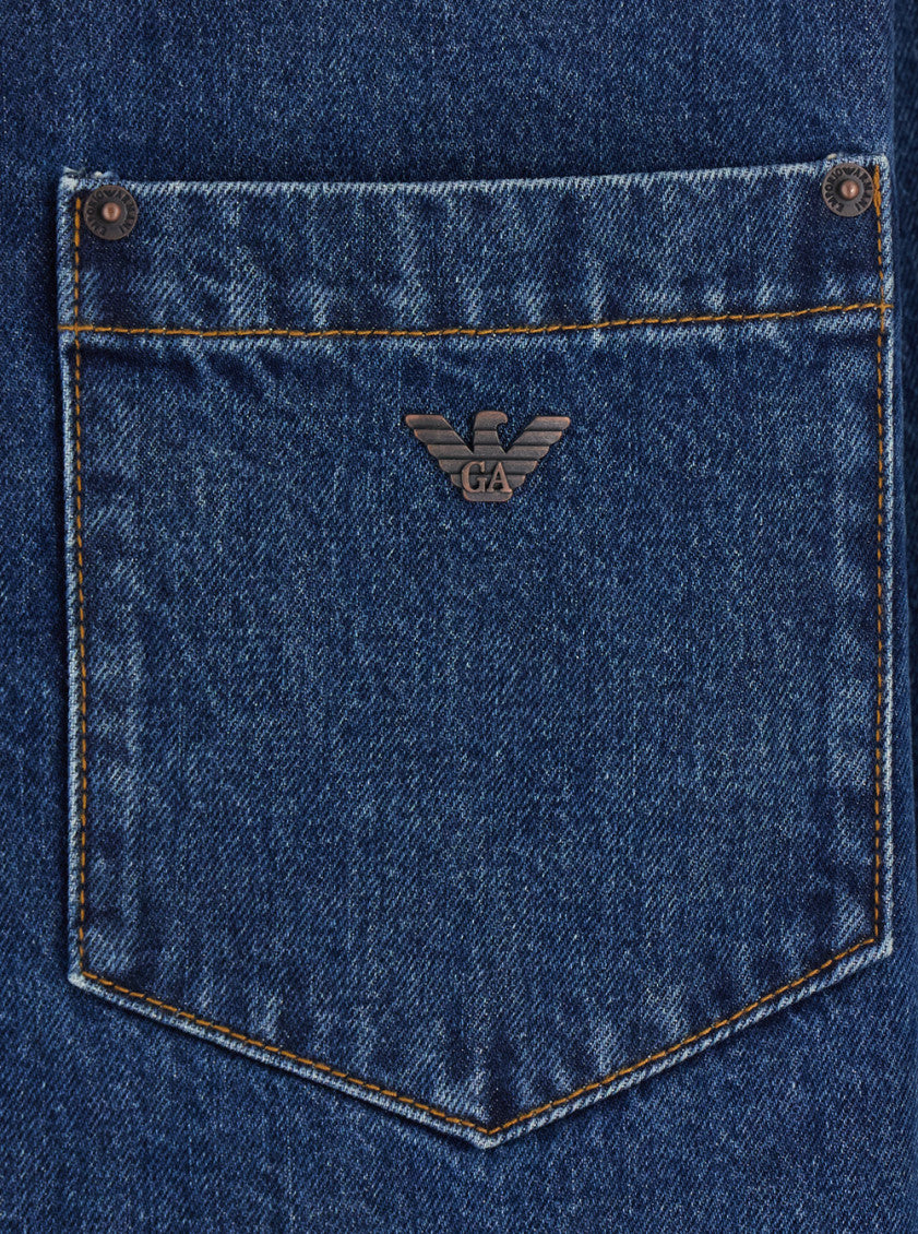 Blue Oversized Logo Shirt 3