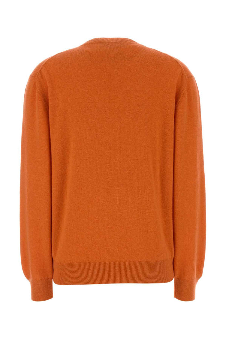Orange V Neck Sweater 2