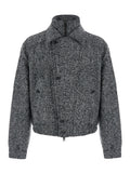 Grey Mock Collar Jacket 1