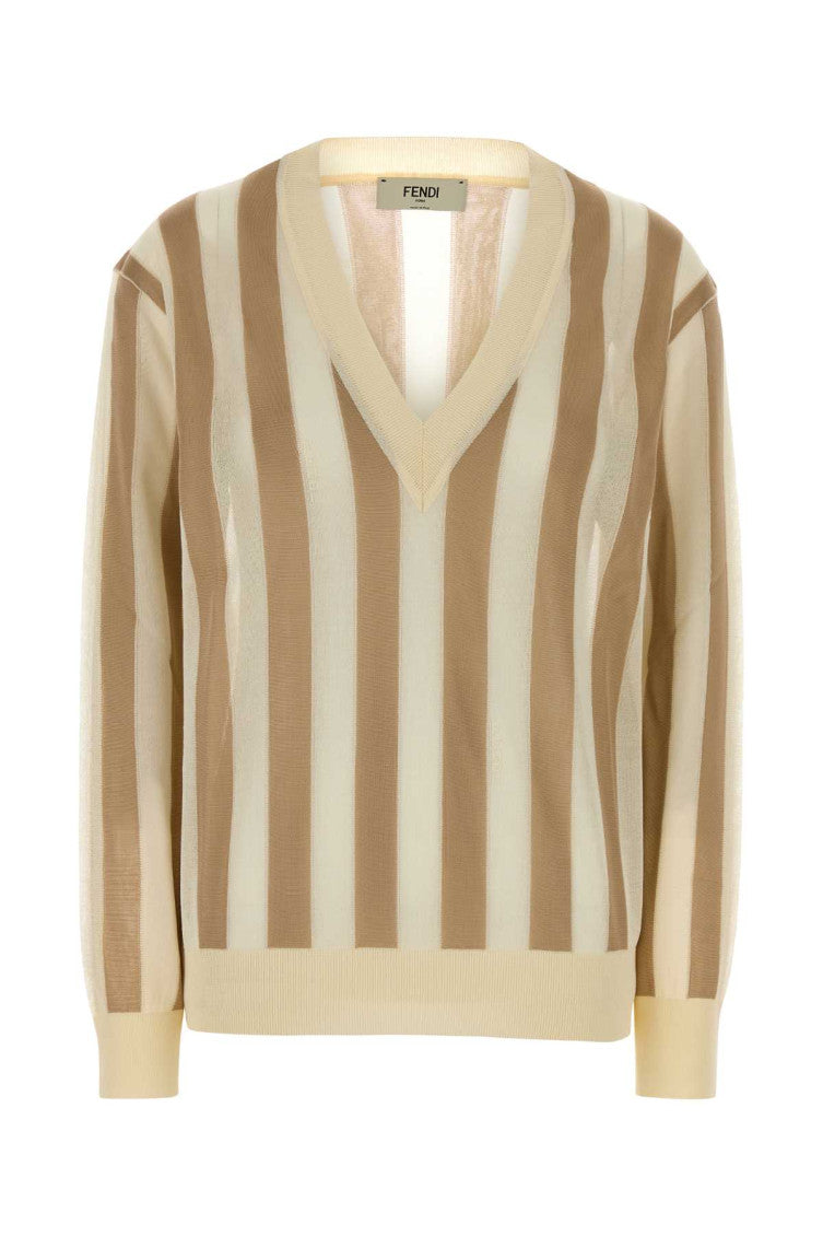 Multicolor V Neck Sweater 1