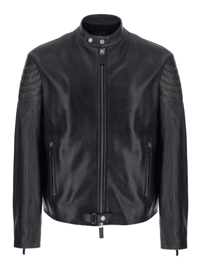 Black Mandarin Collar Jacket 1